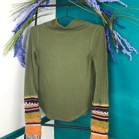 Free People Tops - Free People ribbed thermal with knitted cuffs